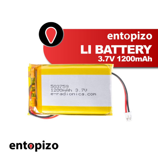 Μπαταρία λιθίου 3,7 V, 1200 mAh, 4,44 Wh